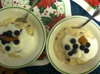 Add a dollop of yogurt, a drizzle of honey and a few blueberries....